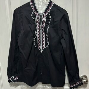 Bob Mackie zip up top.